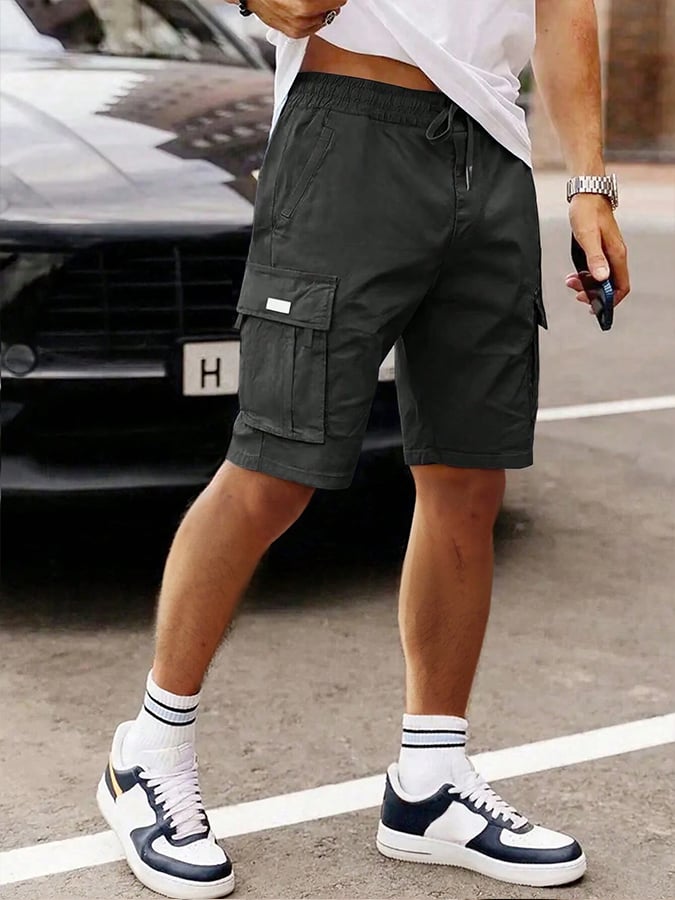 Black Elias -  Multi-Pocket Cargo Shorts | By Julian & Claire Toronto