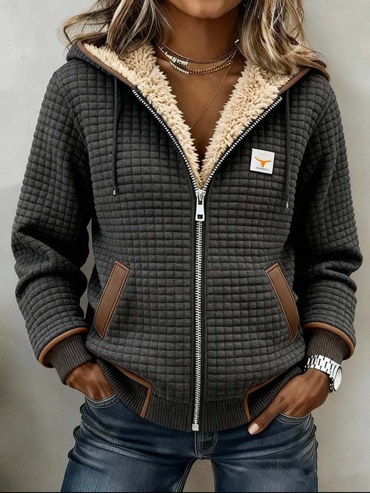 Penelope sherpa-lined hooded quilted jacket
