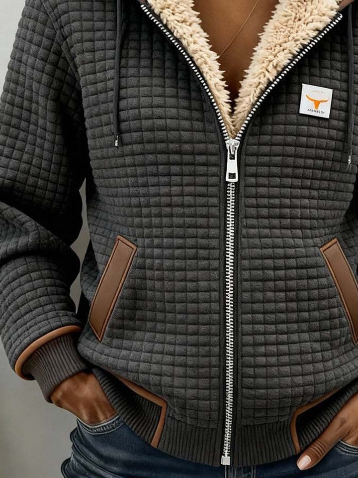 Penelope sherpa-lined hooded quilted jacket